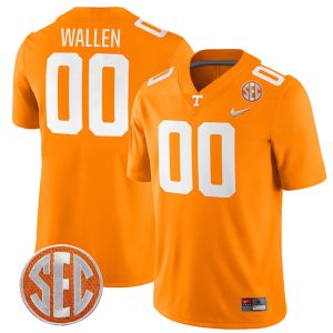 Morgan Wallen Tennessee Volunteers Football Orange Home Game Stitched Jersey w/ SEC Patch
