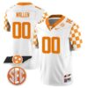 Morgan Wallen Tennessee Volunteers Football Checkerboard White Stitched Jersey w/ SEC Patch