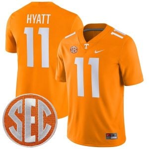 Jalin Hyatt Tennessee Volunteers Football Orange Home Game Stitched Jersey w/ SEC Patch