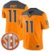 Jalin Hyatt Tennessee Volunteers Football Reverse Anthracite Stitched Jersey w/ SEC Patch