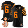 Alvin Kamara Tennessee Volunteers Football Checkerboard Black Stitched Jersey w/ SEC Patch