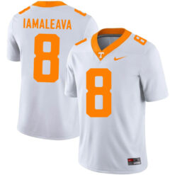 Nico Iamaleava Tennessee Volunteers Football White Away Game Stitched Jersey