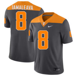 Nico Iamaleava Tennessee Volunteers Football Anthracite Game Stitched Jersey