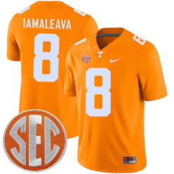 Nico Iamaleava Tennessee Volunteers Football Orange Home Game Stitched Jersey w/ SEC Patch