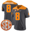 Nico Iamaleava Tennessee Volunteers Football Anthracite Game Stitched Jersey w/ SEC Patch