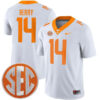 Eric Berry Tennessee Volunteers Football White Away Game Stitched Jersey w/ SEC Patch