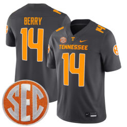 Eric Berry Tennessee Volunteers Football Alternate Anthracite Stitched Jersey w/ SEC Patch