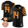 Eric Berry Tennessee Volunteers Football Checkerboard Black Stitched Jersey w/ SEC Patch