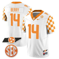 Eric Berry Tennessee Volunteers Football Checkerboard White Stitched Jersey w/ SEC Patch