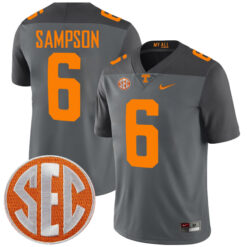 Dylan Sampson Tennessee Volunteers Football Smokey Grey Game Stitched Jersey w/ SEC Patch