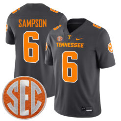 Dylan Sampson Tennessee Volunteers Football Alternate Anthracite Stitched Jersey w/ SEC Patch