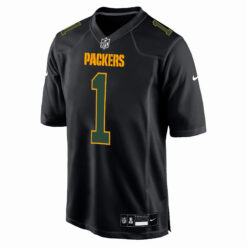 Alternative view of Micah Parsons Green Bay Packers Black Fashion Game Jersey - All Stitched