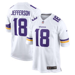 Justin Jefferson Minnesota Vikings White Away Game Jersey - All Stitched