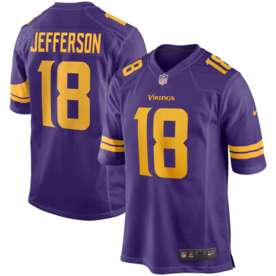 Justin Jefferson Minnesota Vikings Purple Alternate Game Jersey - All Stitched
