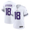 Justin Jefferson Minnesota Vikings White Winter Classic Warrior Game Jersey - All Stitched