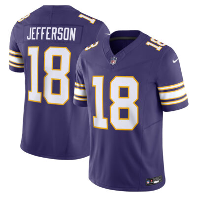 Justin Jefferson Minnesota Vikings Purple Classic Vapor F.U.S.E Limited Jersey - All Stitched