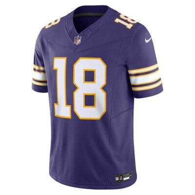 Alternative view of Justin Jefferson Minnesota Vikings Purple Classic Vapor F.U.S.E Limited Jersey - All Stitched