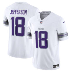 Justin Jefferson Minnesota Vikings White Winter Classic Warrior Vapor F.U.S.E Limited Jersey - All Stitched