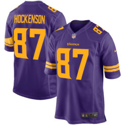 T.J. Hockenson Minnesota Vikings Purple Alternate Game Jersey - All Stitched