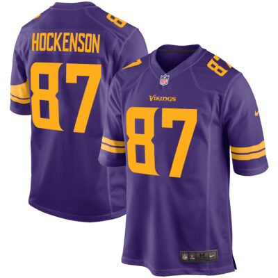 T.J. Hockenson Minnesota Vikings Purple Alternate Game Jersey - All Stitched