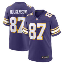 T.J. Hockenson Minnesota Vikings Purple Classic Game Jersey - All Stitched
