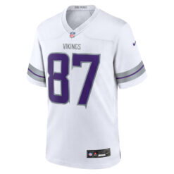 Alternative view of T.J. Hockenson Minnesota Vikings White Winter Classic Warrior Game Jersey - All Stitched