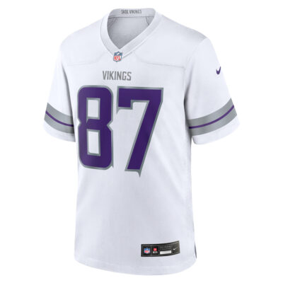 Alternative view of T.J. Hockenson Minnesota Vikings White Winter Classic Warrior Game Jersey - All Stitched