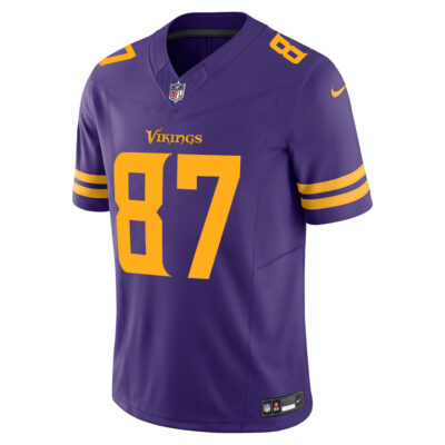 Alternative view of T.J. Hockenson Minnesota Vikings Purple Alternate Vapor F.U.S.E Limited Jersey - All Stitched