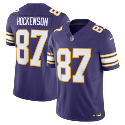 T.J. Hockenson Minnesota Vikings Purple Classic Vapor F.U.S.E Limited Jersey - All Stitched