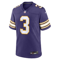 Alternative view of Jordan Addison Minnesota Vikings Purple Classic Game Jersey - All Stitched