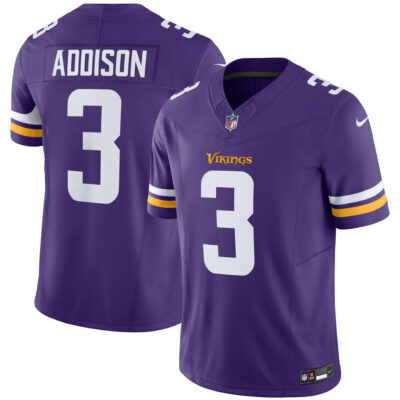 Jordan Addison Minnesota Vikings Purple Home Vapor F.U.S.E Limited Jersey - All Stitched