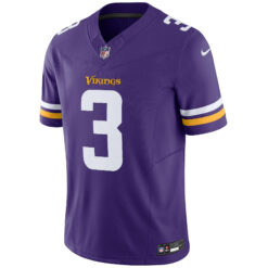 Alternative view of Jordan Addison Minnesota Vikings Purple Home Vapor F.U.S.E Limited Jersey - All Stitched