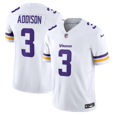 Jordan Addison Minnesota Vikings White Away Vapor F.U.S.E Limited Jersey - All Stitched