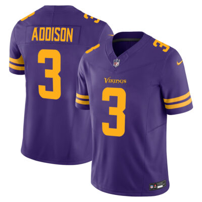 Jordan Addison Minnesota Vikings Purple Alternate Vapor F.U.S.E Limited Jersey - All Stitched