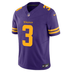 Alternative view of Jordan Addison Minnesota Vikings Purple Alternate Vapor F.U.S.E Limited Jersey - All Stitched