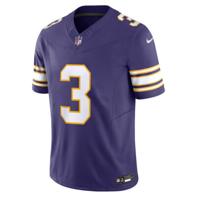 Alternative view of Jordan Addison Minnesota Vikings Purple Classic Vapor F.U.S.E Limited Jersey - All Stitched