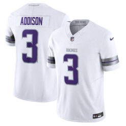 Jordan Addison Minnesota Vikings White Winter Classic Warrior Vapor F.U.S.E Limited Jersey - All Stitched