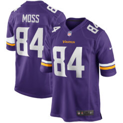 Randy Moss Minnesota Vikings Purple Home Game Jersey - All Stitched