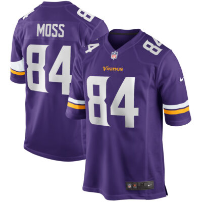 Randy Moss Minnesota Vikings Purple Home Game Jersey - All Stitched