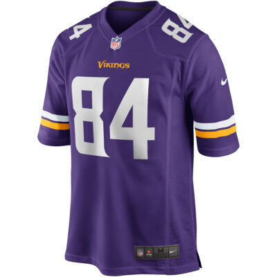 Alternative view of Randy Moss Minnesota Vikings Purple Home Game Jersey - All Stitched