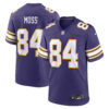 Randy Moss Minnesota Vikings Purple Classic Game Jersey - All Stitched