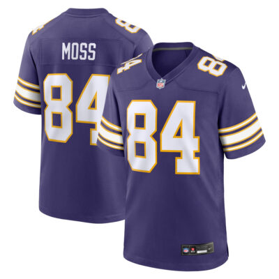Randy Moss Minnesota Vikings Purple Classic Game Jersey - All Stitched