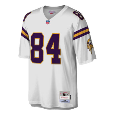 Alternative view of Randy Moss Minnesota Vikings White Legacy Jersey - All Stitched