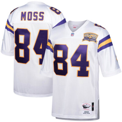 Randy Moss Minnesota Vikings White 2000 Throwback Jersey - All Stitched