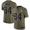 Randy Moss Minnesota Vikings Olive Salute To Service Limited Jersey - All Stitched