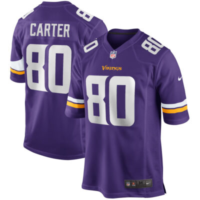 Cris Carter Minnesota Vikings Purple Home Game Jersey - All Stitched