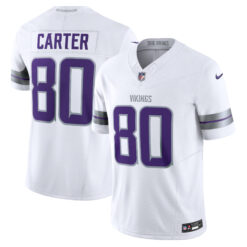 Cris Carter Minnesota Vikings White Winter Classic Warrior Vapor F.U.S.E Limited Jersey - All Stitched