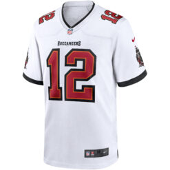 Alternative view of Tom Brady Tampa Bay Buccaneers White Away Game Jersey - All Stitched