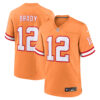 Tom Brady Tampa Bay Buccaneers Orange Throwback Game Jersey - All Stitched