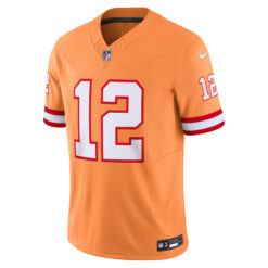 Alternative view of Tom Brady Tampa Bay Buccaneers Orange Throwback Vapor F.U.S.E Limited Jersey - All Stitched